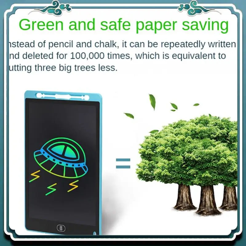 12 Inch K Model Lcd Handwriting Board Color Drawing Doodle Eye Protection Writing Board Color Screen,Light Pink Easy To Use