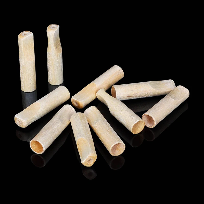 5Pcs Wood Pipe Filter Wood Smoking Pipes Smoke Cigarette Holder Mouthpiece For 1cm Small Cigar