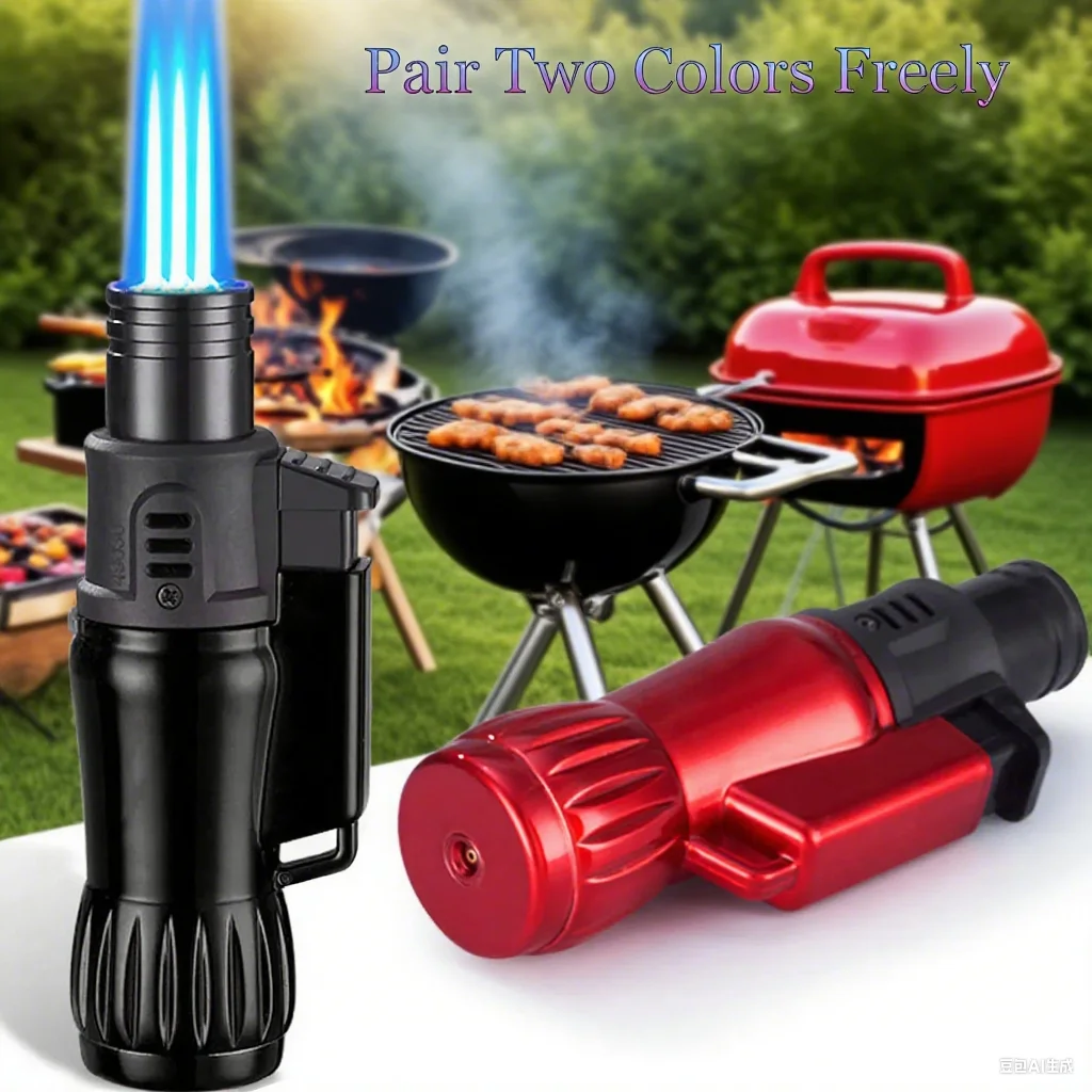 

Зажигалка с тройным струйным пламенем, ветрозащитная конструкция, многоразовые бутановые газы, зажигалки Jet 3, пламенные зажигалки для подарков (без бутана)