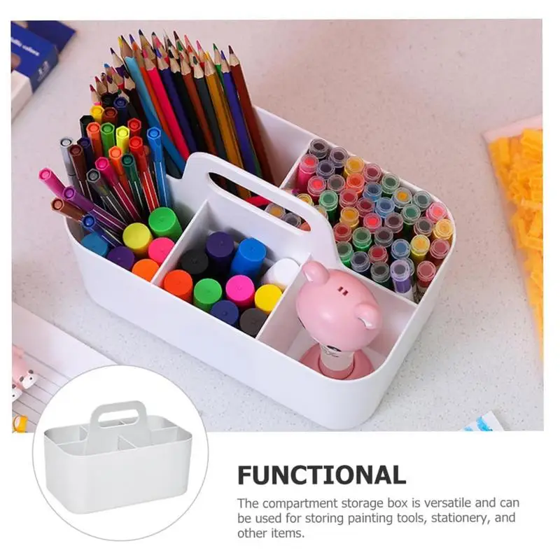 Desktop Storage Organizer Stationery Box Holder Reusable Remote Control Container Holder For Watercolor Pens Marker