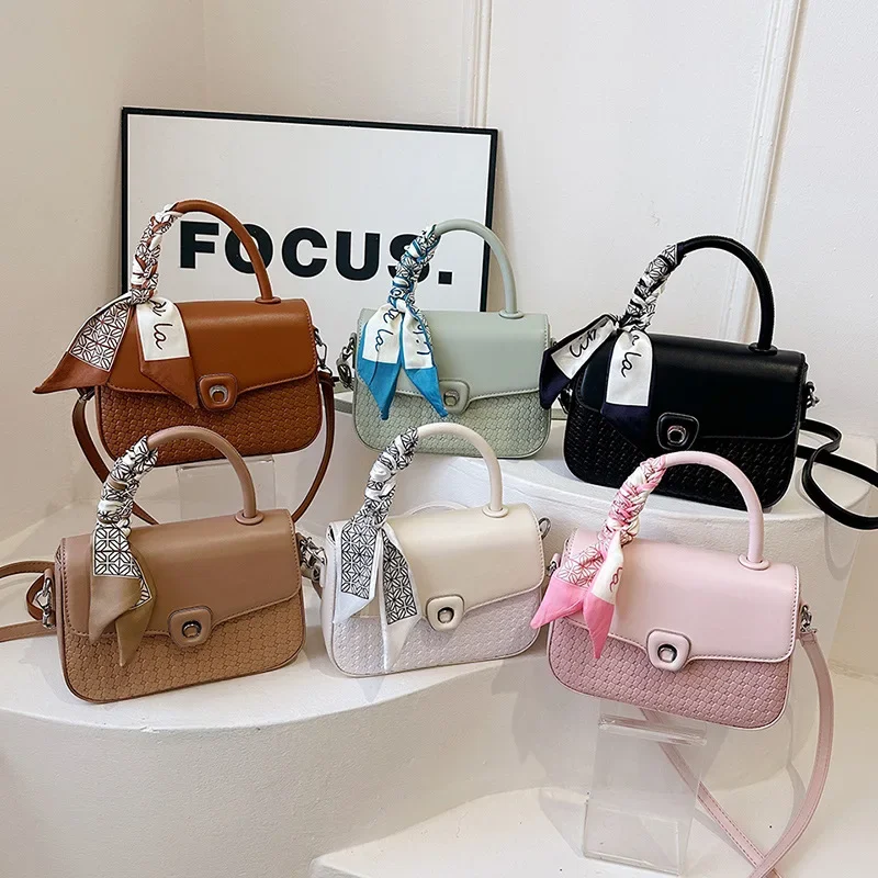 

Ins-inspired Soft Leather Small Square Bag - Bowknot Quilted Versatile Evening Crossbody Shoulder Bag