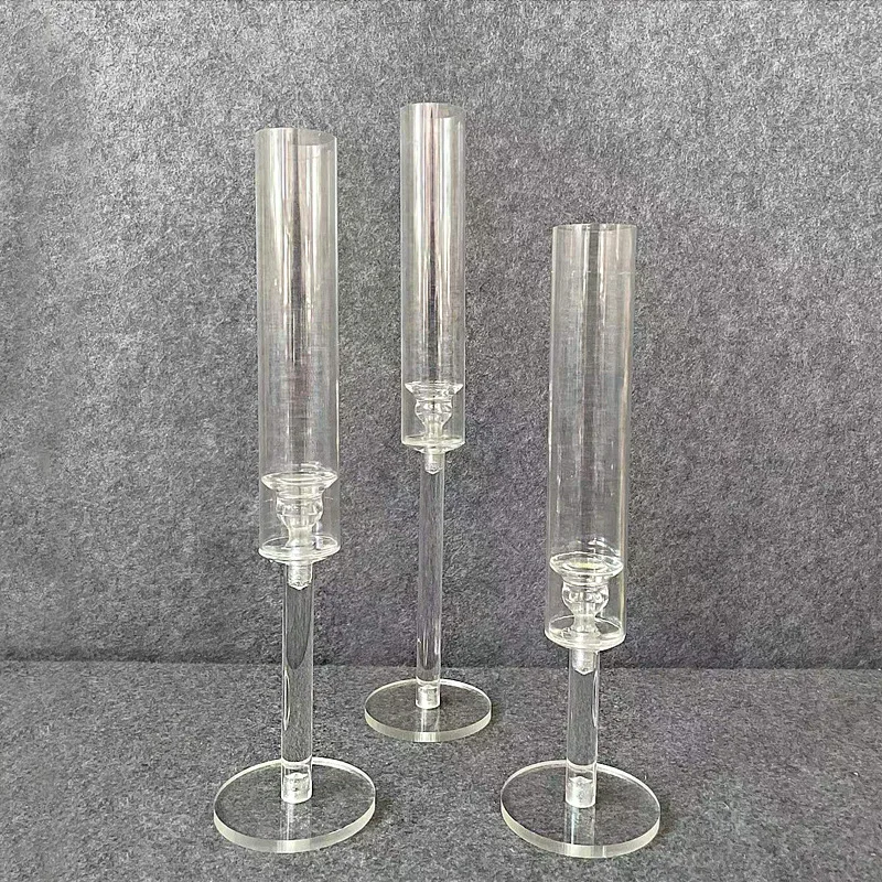 Crystal Candle Holders Acrylic Candlestick, Centerpieces, Road Lead Candelabra, Centerpieces, Wedding Porps, Christmas Decor, 3