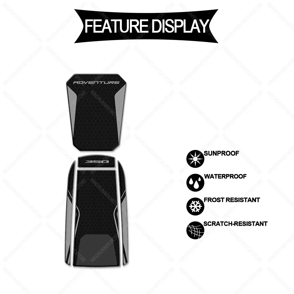オートバイアクセサリータンクパッド 3D ゲルエポキシ樹脂ステッカーキット抗スリップ防水ステッカー ADV 350 adv350