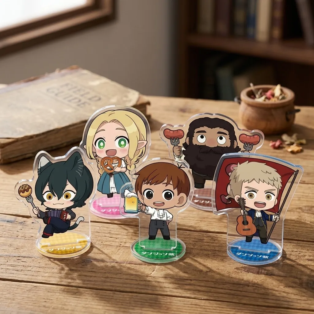 10cm Anime Delicious in Dungeon Acrylic Stand Figure Desktop Decoration Collectible Ornament Character Model Gift Keychain