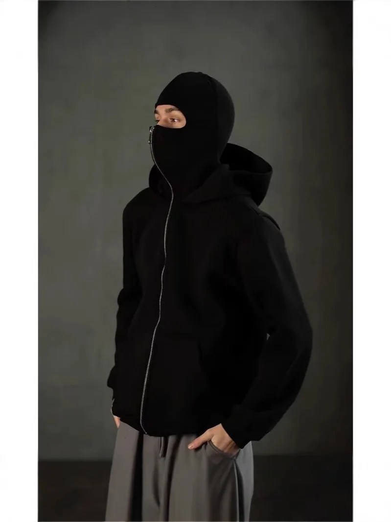 Unique Double-Layer Hoodie, Oversized Zip-Up Hooded Jacket, Streetwear Loose Zipper Sweatshirt, Couple Unisex Casual Hooded Coat