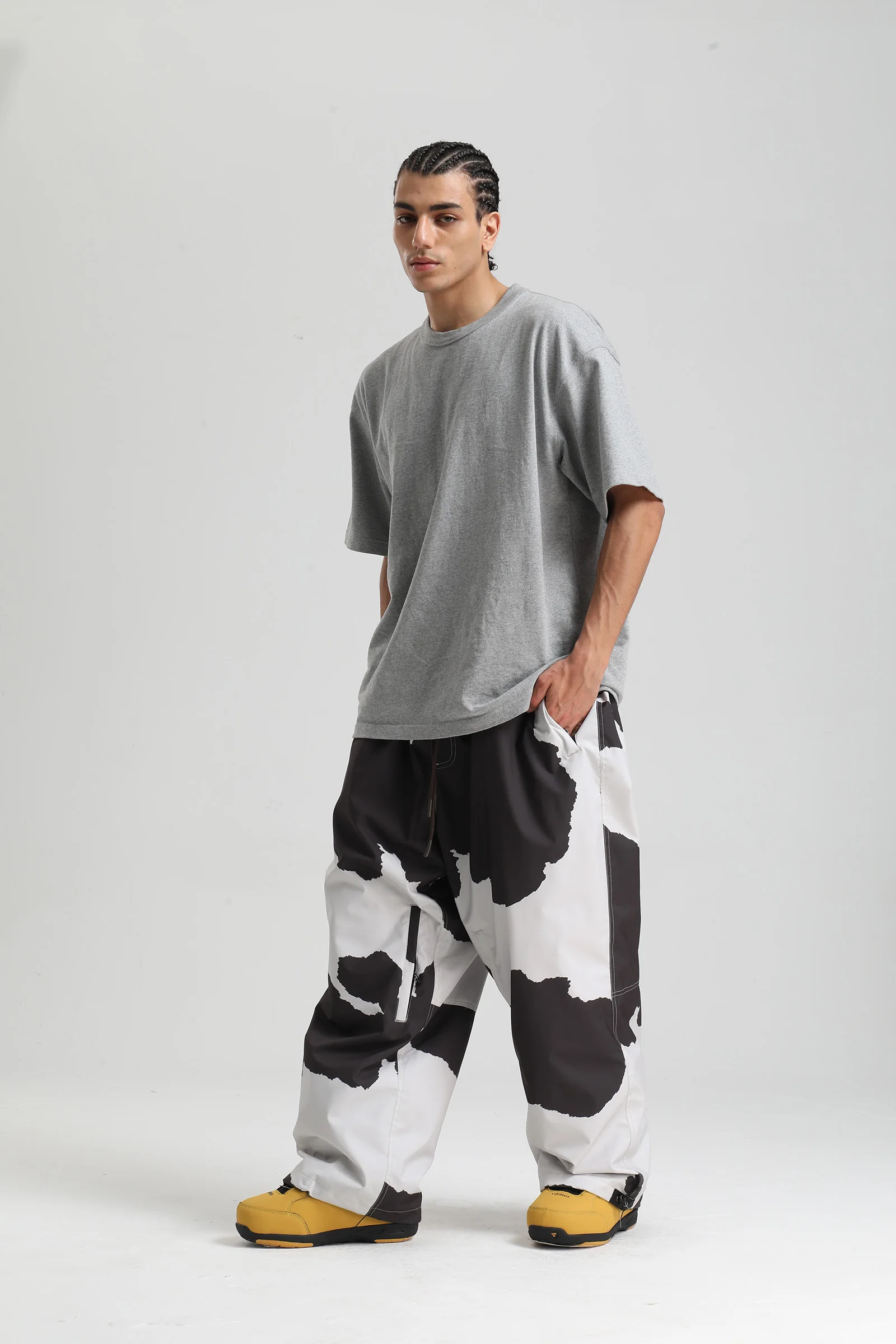 Gsou Snow 2025, Unisex-Cargohose mit lockerer Passform – wasserdichte, winddichte Snowboardhose für Damen und Herren, Winter-Schneeausrüstung – Detail 11