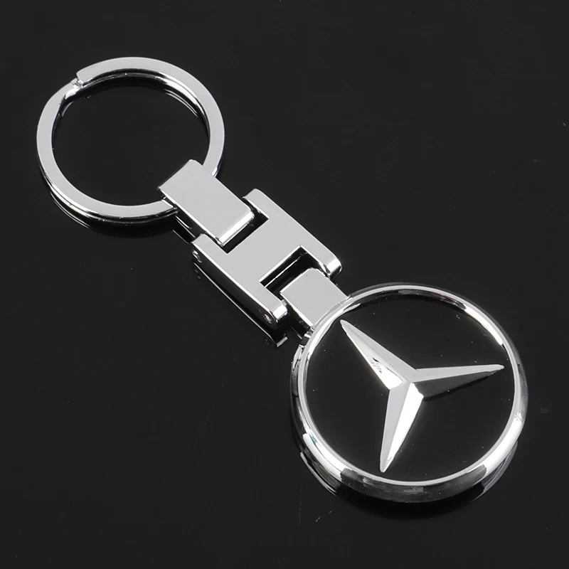 Metal Car Keychain Pendant Auto Emblem Key Ring For Mercedes Benz AMG E S C A B Class GLE GLS CLS GLC CLA GLA GLK GLB W205 W206