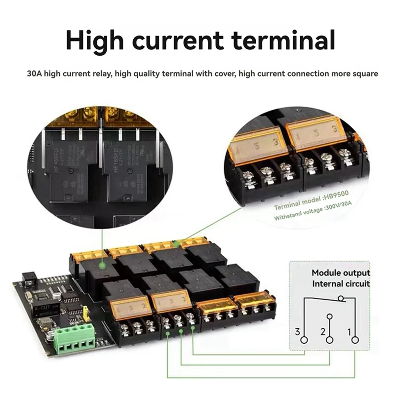 

ABZW 8-канальный релейный модуль RS485 Ethernet Протокол Modbus RTU Различная изоляция 30 А Сильноточный релейный модуль