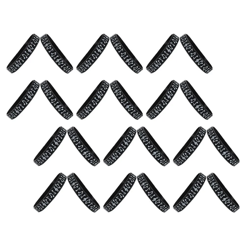 

24 шт., силиконовые браслеты с музыкальной нотой, модные цветные браслеты, сувениры для музыкальной вечеринки, концертный фестиваль, аксессуары для мероприятий, оптом