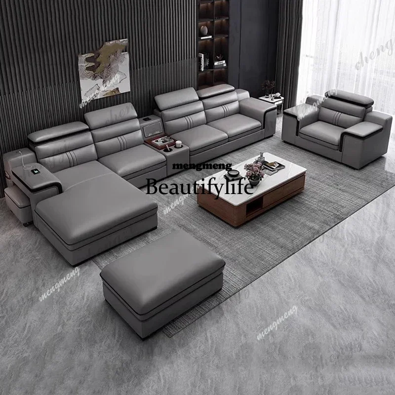D5556 Genuine Leather Modern Sofas Luxury Classic Bedrooms Cinema Sofas Comfortable Straight Muebles Para El Hogar Home Accessor