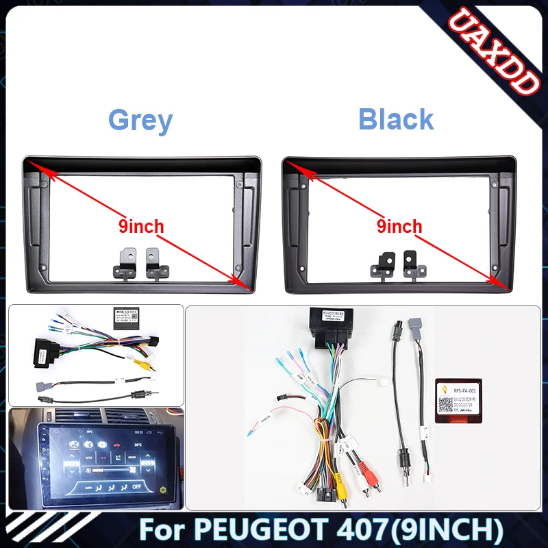 

Автомобильная магнитола для 2005-2008 PEUGEOT 407(9 дюймов), облицовка, Android, GPS, MP5, стереопроигрыватель, 2 Din, установка головной панели, панели, приборной панели
