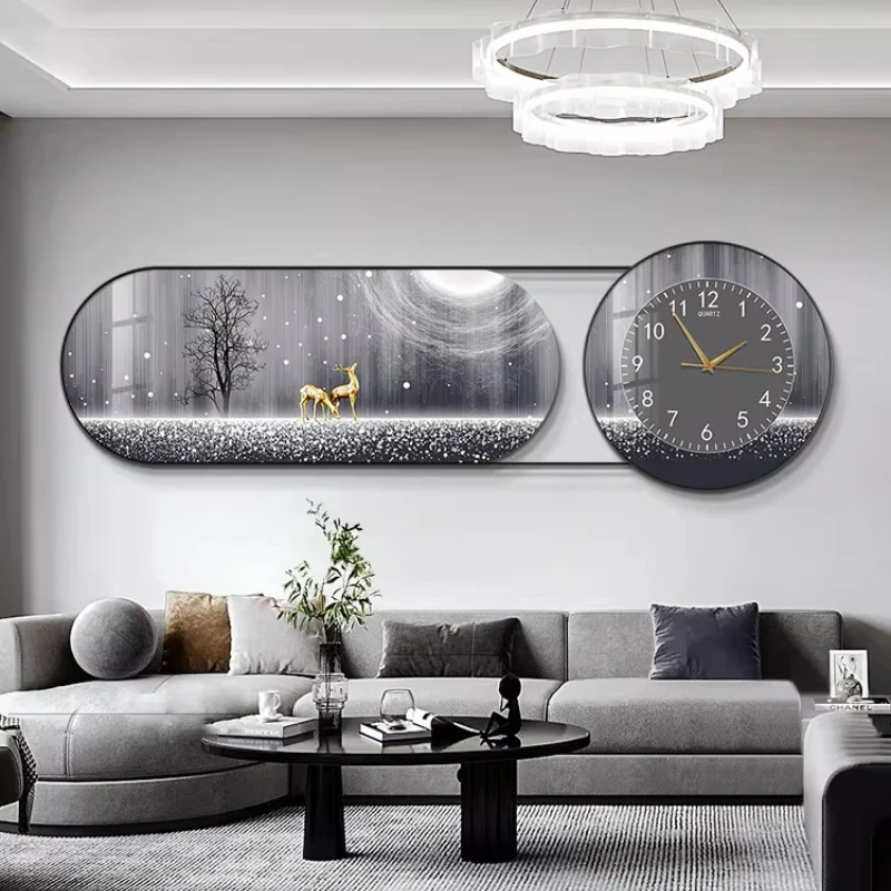 Wall clock poster pictures wall decoration posters decorative painting Modern Luxury home decor items Watch room Clocks Watchs
