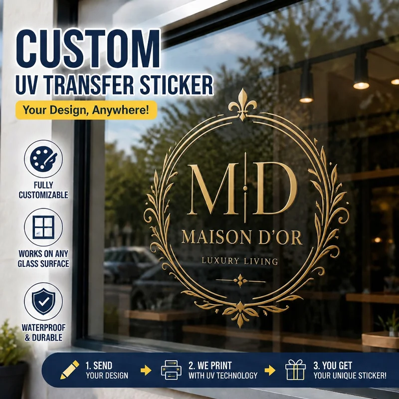 Transparent Wall Decor Sticker Ultra Clear Customizable Brand Logo Large Crystal Sticker Suitable for Store Signage Ideal for