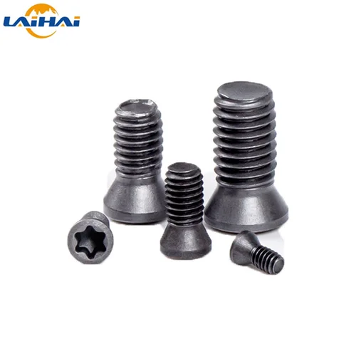 Imagen 2 del producto 50 unids/lote M1.8 M2 M2.5 M3 M3.5 M4 M5 M6 tornillo torx para insertos de torneado de carburo herramienta de torno CNC accesorio aleación de acero 12,9