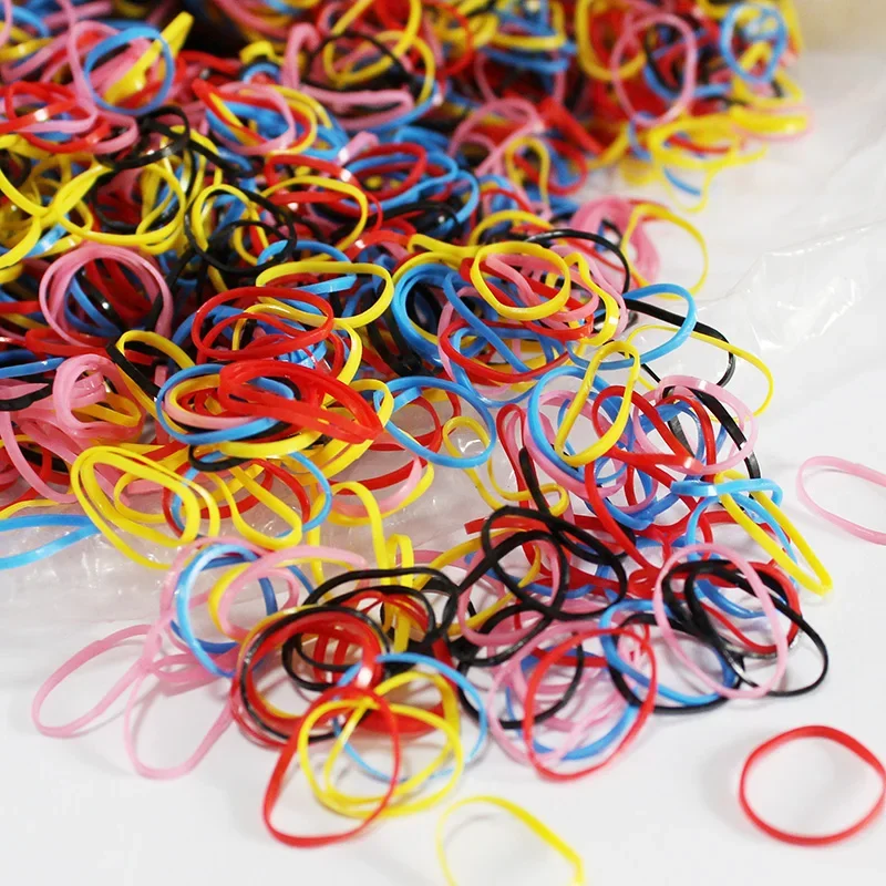 カラフルな使い捨てヘアバンドシュシュ子供女の子弾性ゴム