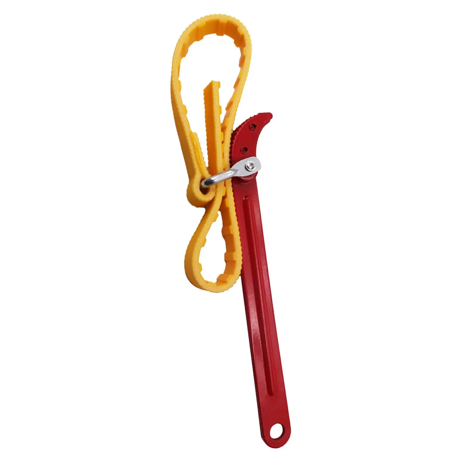 Adjustable Belt Type Oil Filter Wrench High Carbon Steel Handle Flexible Rubber Strap for Garage Tool Box