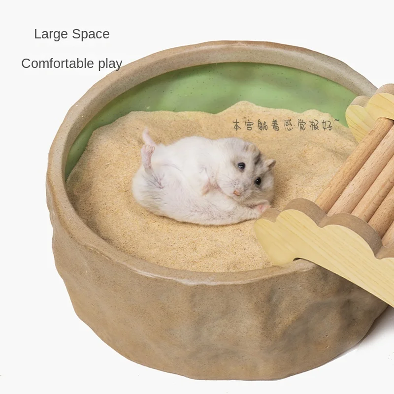 

Hamster Bathroom Stone Basin Ceramic Bath Deodorant Djungarian Hamster Toilet Dwarf Landscape Multifunctional Bath Sand Urine