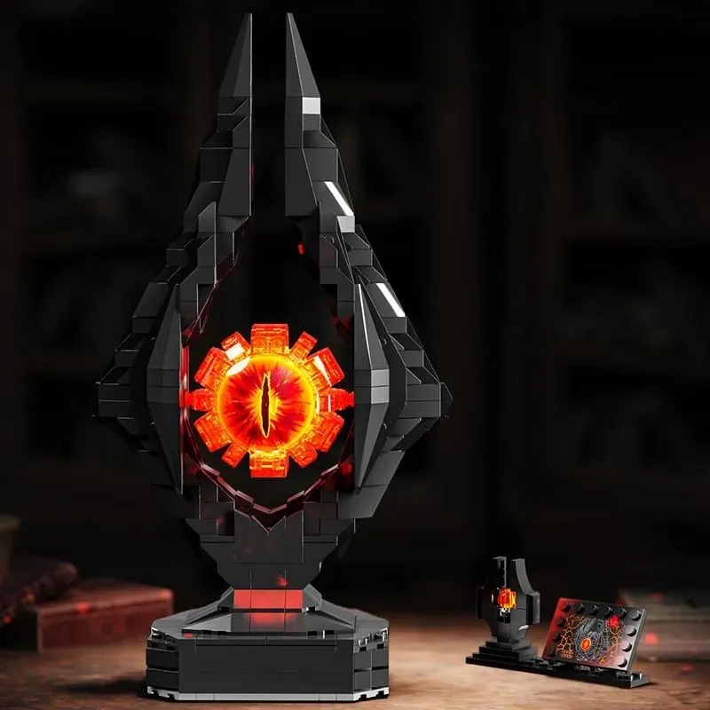 Oog van Sauron, de donkere heerser, bouwmodel, bouwstenen, puzzelspeelgoed voor jongens, desktopornament, modelpop, verzamelbaar cadeau