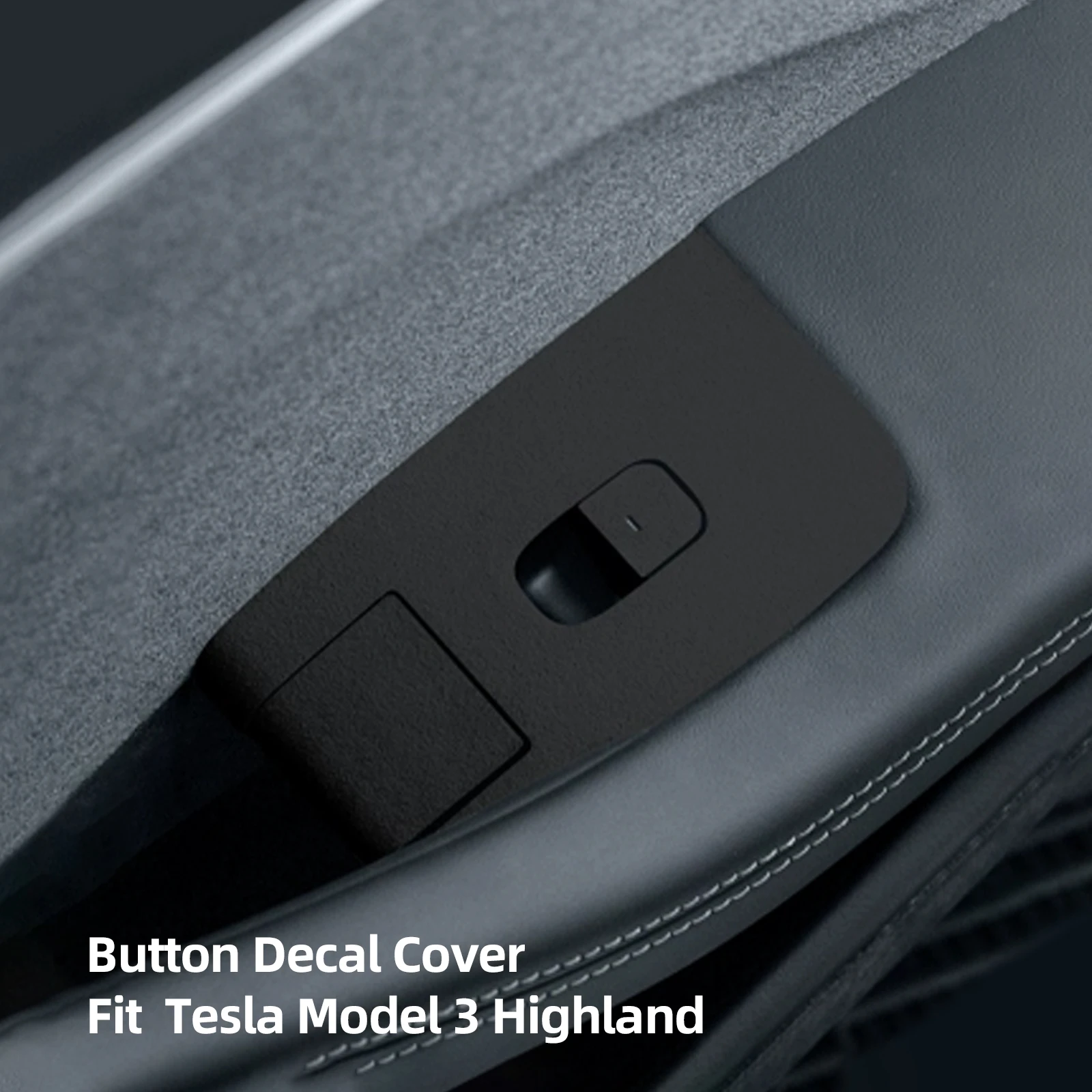 Alfanxi Door Window Switch Botton Trim Alcantara Material Panel Door  Button Decal Cover forTesla Model 3 Tesla Highland