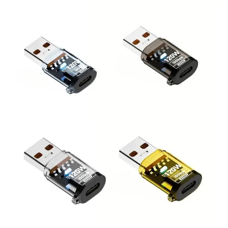 R53C High Speed USB to Type C Expansion Adapter Connector 120W Charging Capability 10Gbps Data Transfer Fit for Professionals