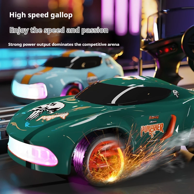 Tabletop Racing Drift Car 2.4g Four-Wheel Drive 1:64 Kids'S Mini Remote Control Car Electric Hands-On Drift Tail Dump Boy Gift