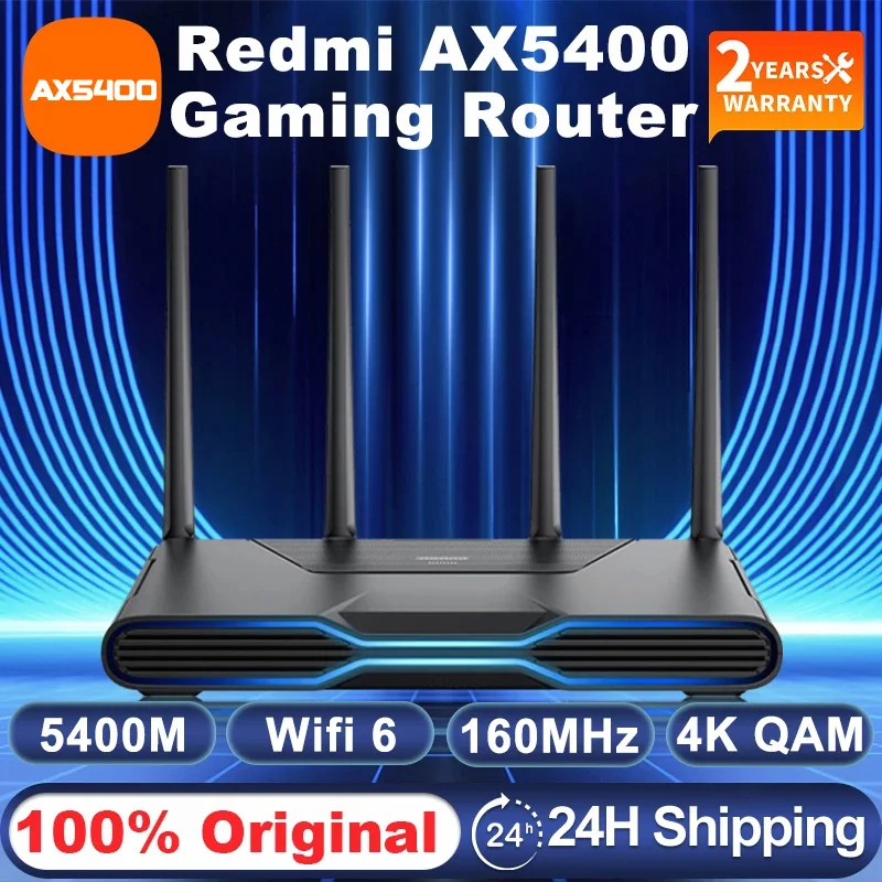 Redmi-compatible AX5400 Router 5400Mbps WiFi6 5G 512MB Qualcomm CPU Mesh Repeater External Signal Network Amplifier Smart Home