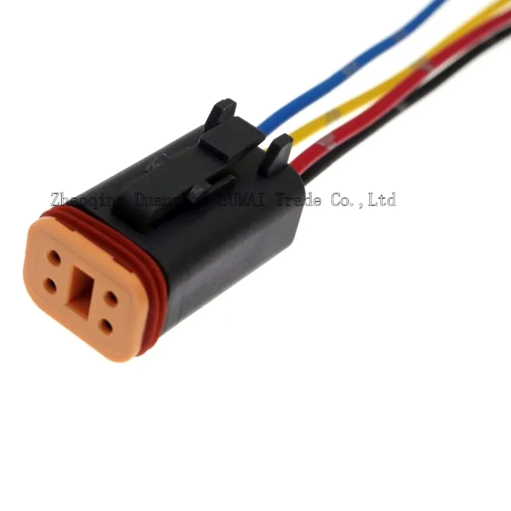 Sample,Deutsch DT06-4S 4Pin Engine/Gearbox Waterproof Electrical Plug Connector With Cable