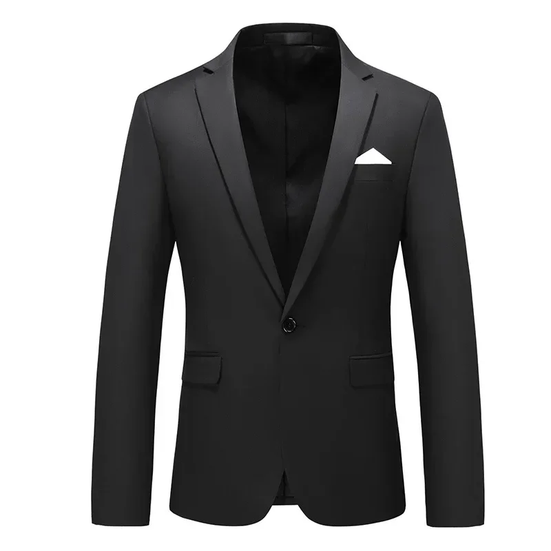 Suit men's business middle-aged men's single piece fashionable small grid slim fit suit jacket