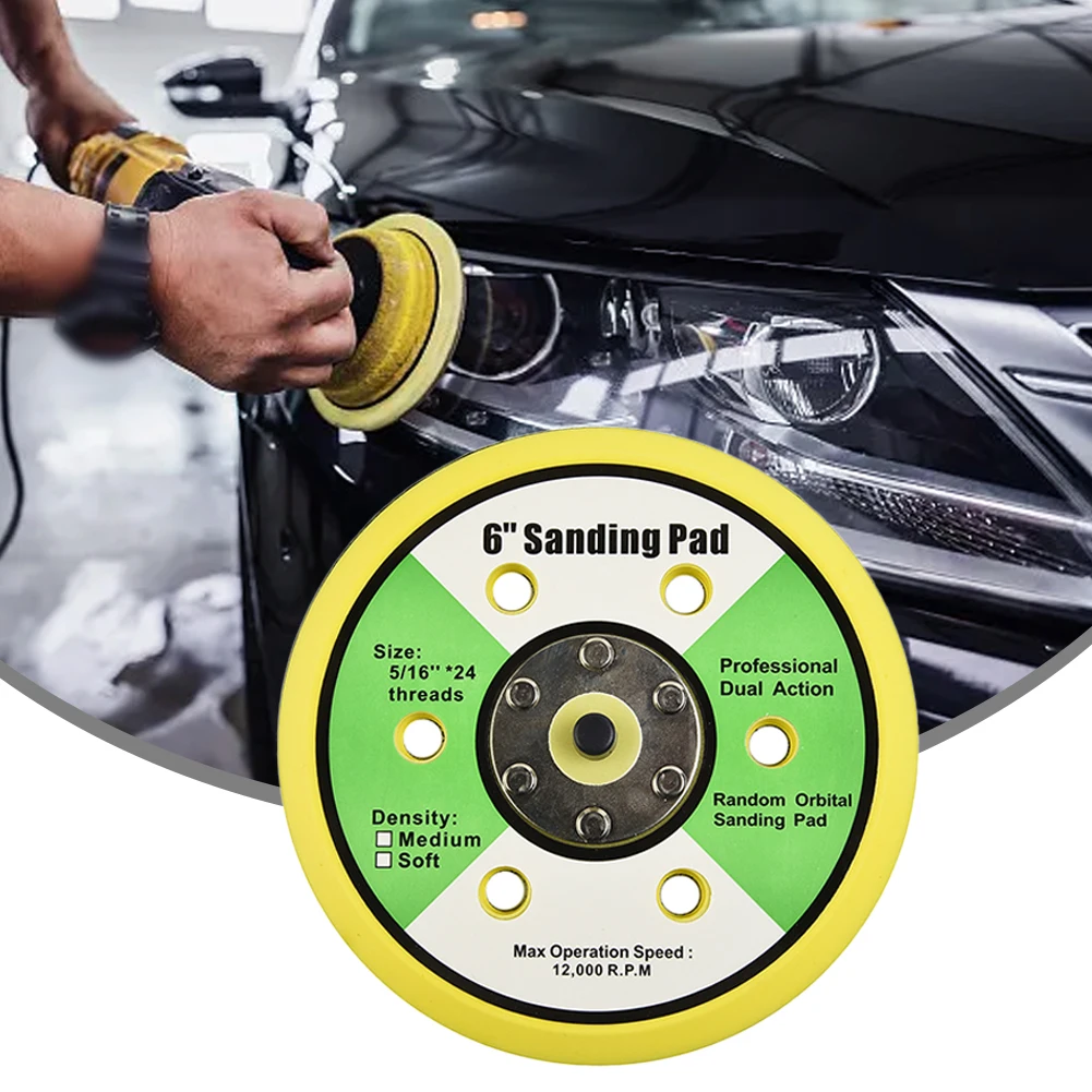 

Car Parts SANDING PAD Car 6 6 Grinder Metal Finishing Polyurethane Sanding Pad Woodworking 5 16-24 Male Thread