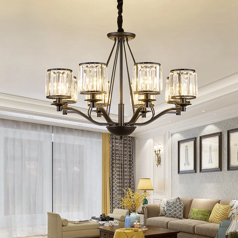 Zhongshan Factory Nice Price Indoor Classic Round Living Room Pendant Light Unique Design Crystal Chandelier for Dining Room