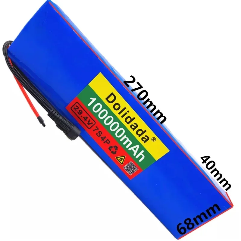 2023 Nieuwe 7s4p battery pack 24v 100000Mah Elektrische Fiets Scooter Lithium Ion Batterij  27.4V 18650Battery pack  батарея