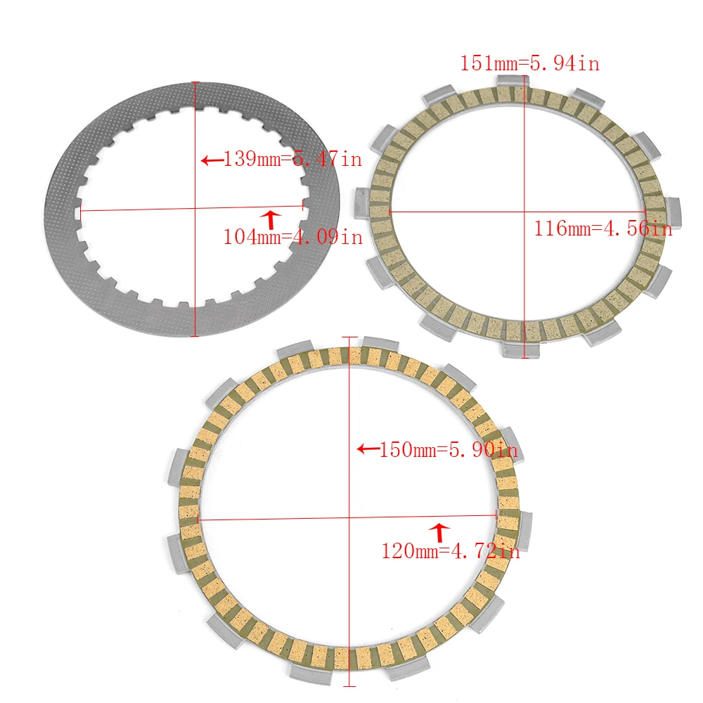 Clutch Friction Disc Plate Kit For Suzuki SV400N SV400SN SV400 SV650 X/Y/K1/K2 SX/SY/SK1/SK2 A/Y/K1/K2 Naked SX/SY/SK1/SK2