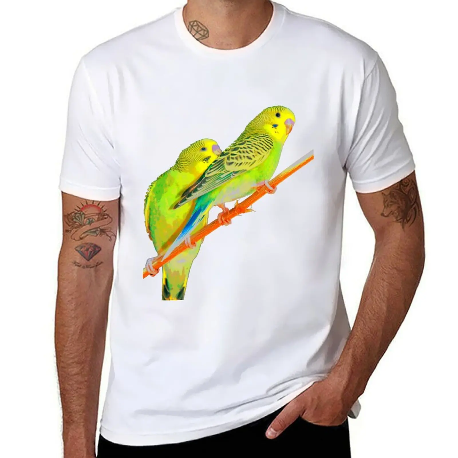 

Budgies shirt shirt men Parakeets for 100% plain t cotton tees graphic t shirts man T-Shirt man t