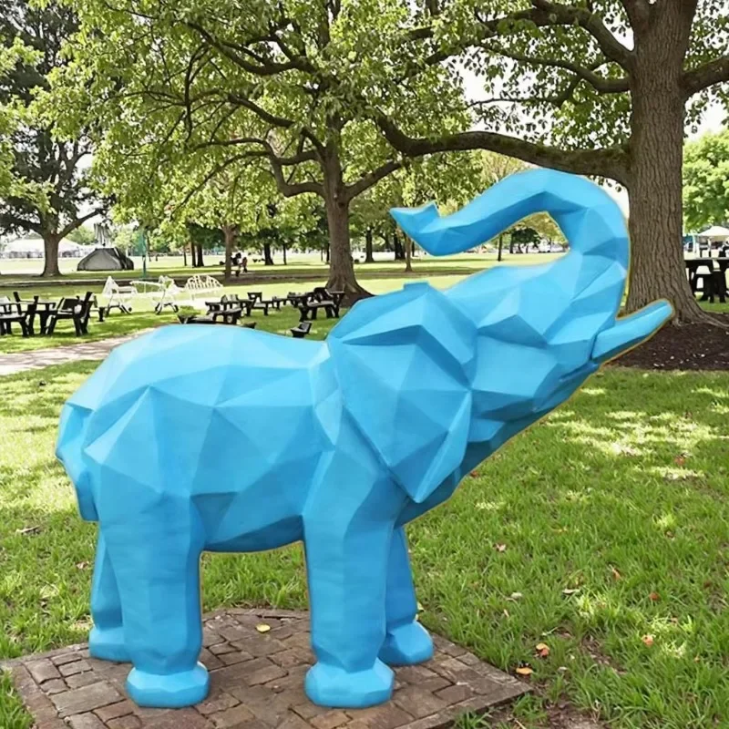 izable Life-Size Resin Fiberglass Safari Animal Statue Including Elephant Tiger for Outdoor Garden Park Use Stone Garden