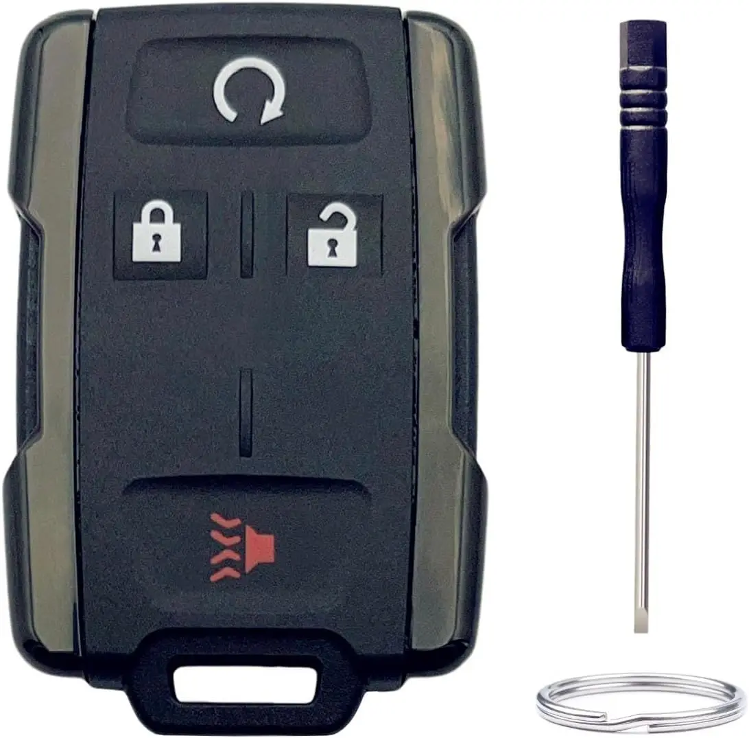 

Key Fob Shell for Chevy Silverado GMC Sierra 2014-2021, Remote Key Case Cover M3N-32337100 (Black)
