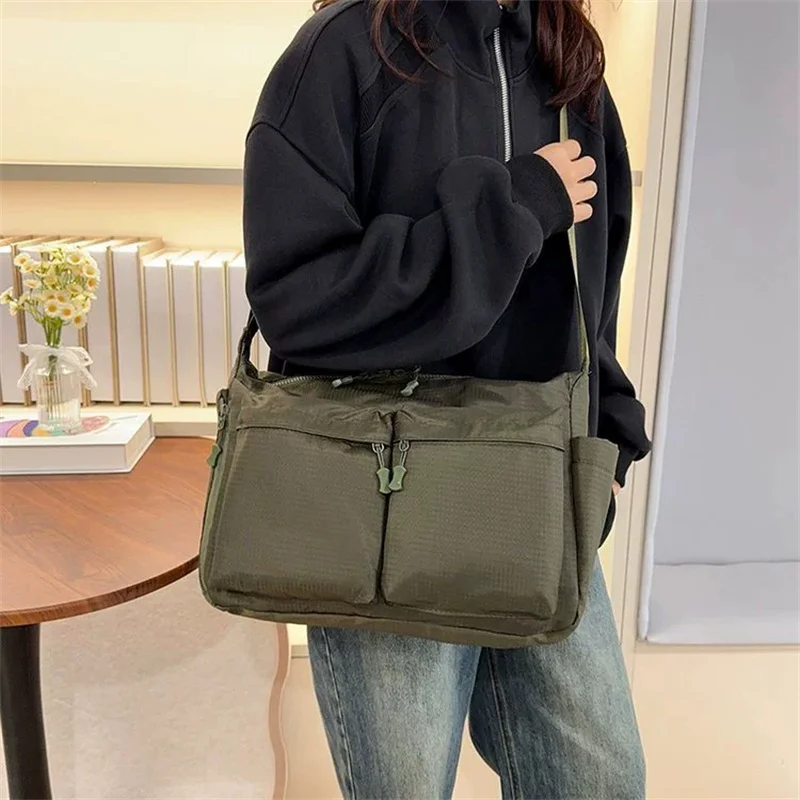 Casual Multi-pocket Messenger Bags for Women Fashion Nylon Shoulder Bag Ladies Large Handbags Female Travel Shopping Tote Purse