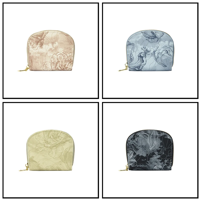 Mini portafoglio da donna con blocco RFID Porta carte in pelle PU Portamonete chiave Pochette piccola antifurto multi slot stile coreano