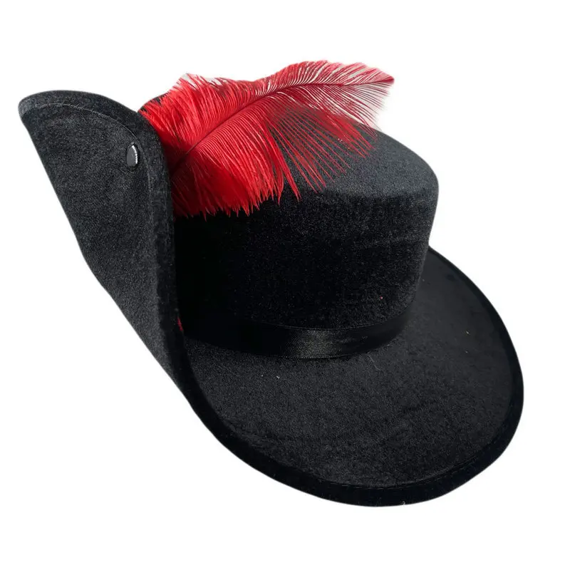 Trendy Wide Brim Gentleman Fedoras Hats Feather Decor Topper Hat Vintage Fedoras Hats Flat Top Elegant Jazz Hat Stage Performanc 4