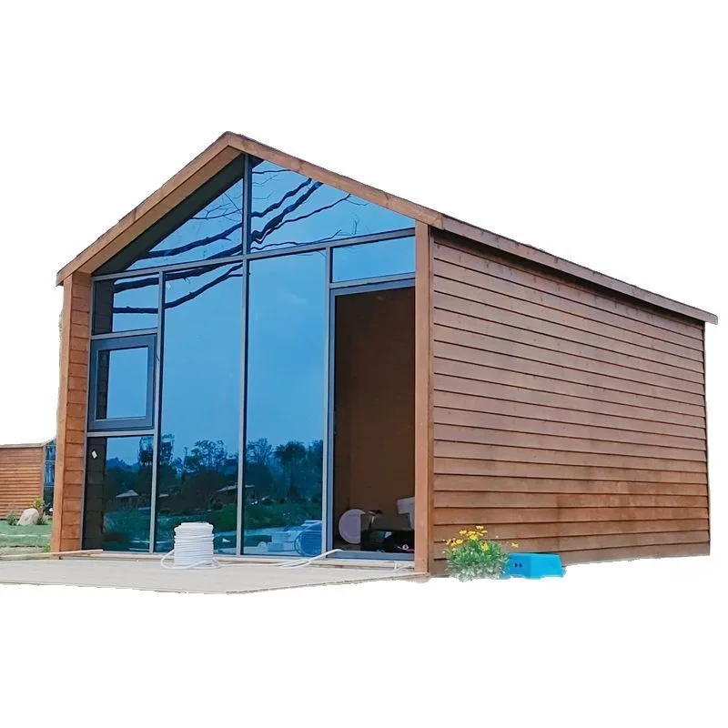 Scenic outdoor triangular wooden house villa B & B camping dwelling small house preservative wood mobile assembly tree house