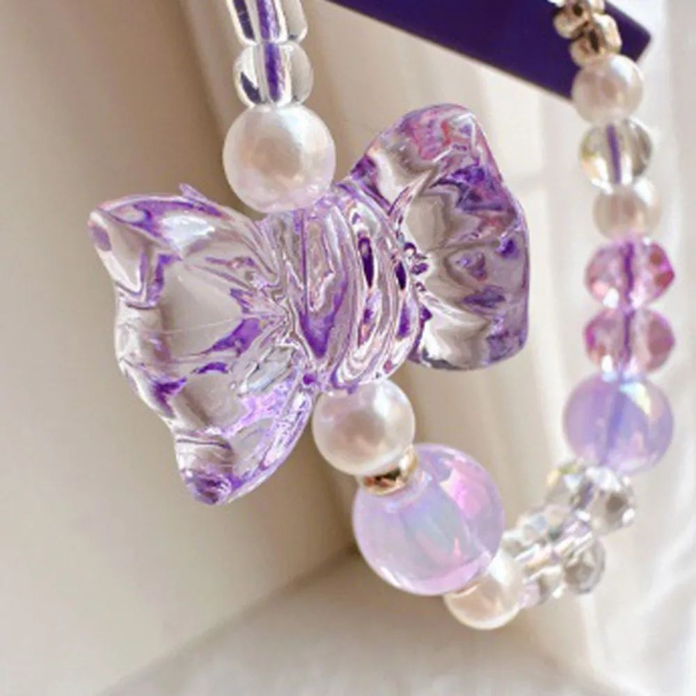 

Hair Ball Beaded Phone Straps Bead Chain Sweet Girl Mobile Phone Chain Ins Charms Cellphone Pendant Bag Pendant
