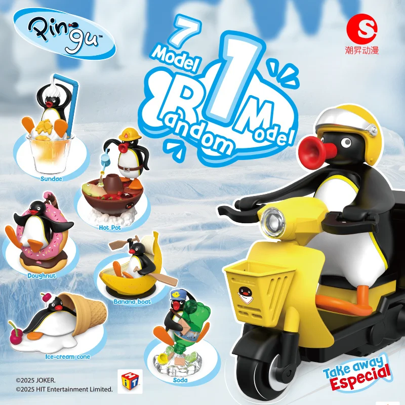 

Authentic Pingu Trendy Toys Figure Blind Box Creative Desktop Decoration Penguin Collectible Model Gifts