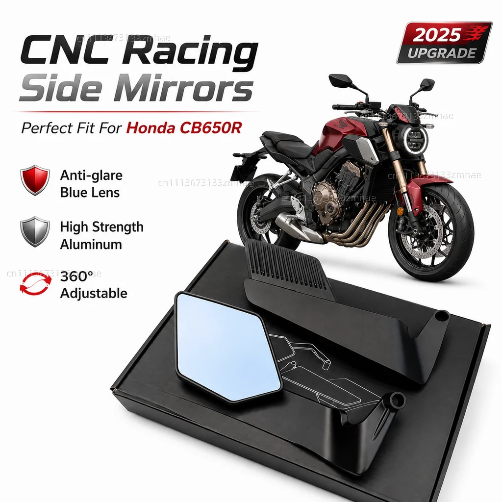 For Honda CB650R CB650 R Motorcycle Wing Mirrors Rearview Rotating NEW Rearview Side Mirror