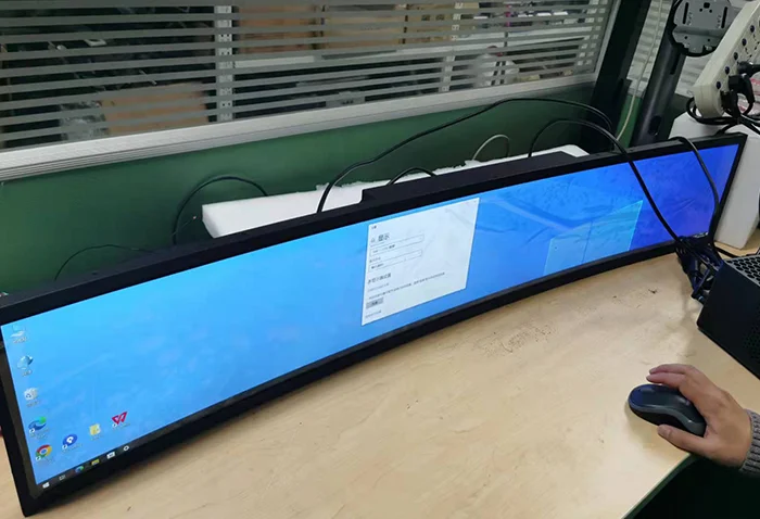 新しい 55 インチ 4k8k LCD 49 インチ カーブ バー スクリーン 65 インチ カッティング スクリーン カーブ タッチ アーク 75 インチ ロング バー スクリーン 86 インチ