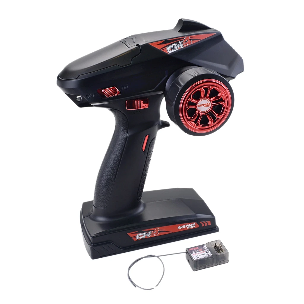 WOWFU-4Ghz 4-Channel Remote Control Transmitter With Receiver Radio Is Suitable For Remote Control Car/Ship/Tank Mixed Mode