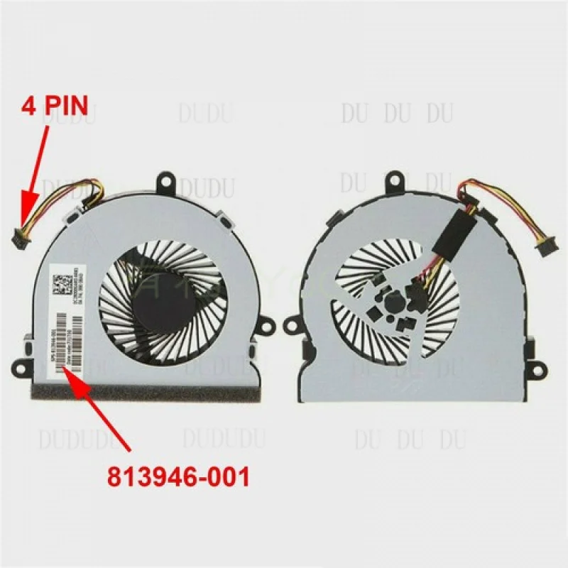 D  Cpu Cooling Fan for HP 15-AC 15-AF Series 4-Pin 4-Wire SPS 813946-001