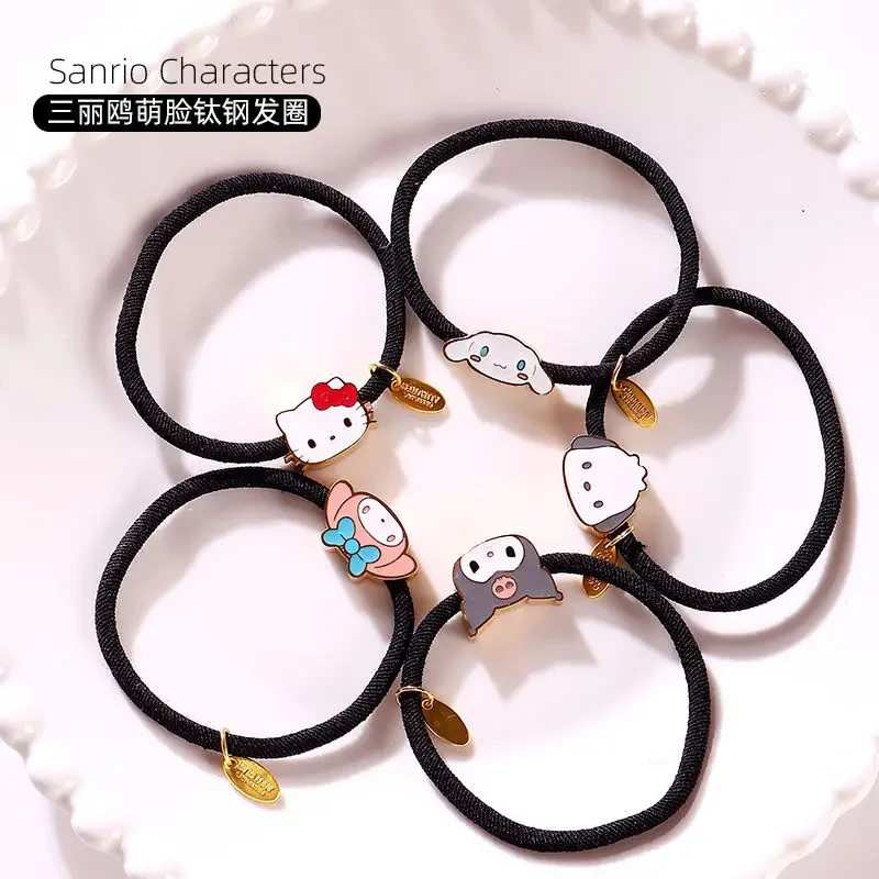 

New anime cartoon Sanrio Hello Kitty cool rice my melody cinnamon curl hair ring cute kawaii headband hair accessories girl gift