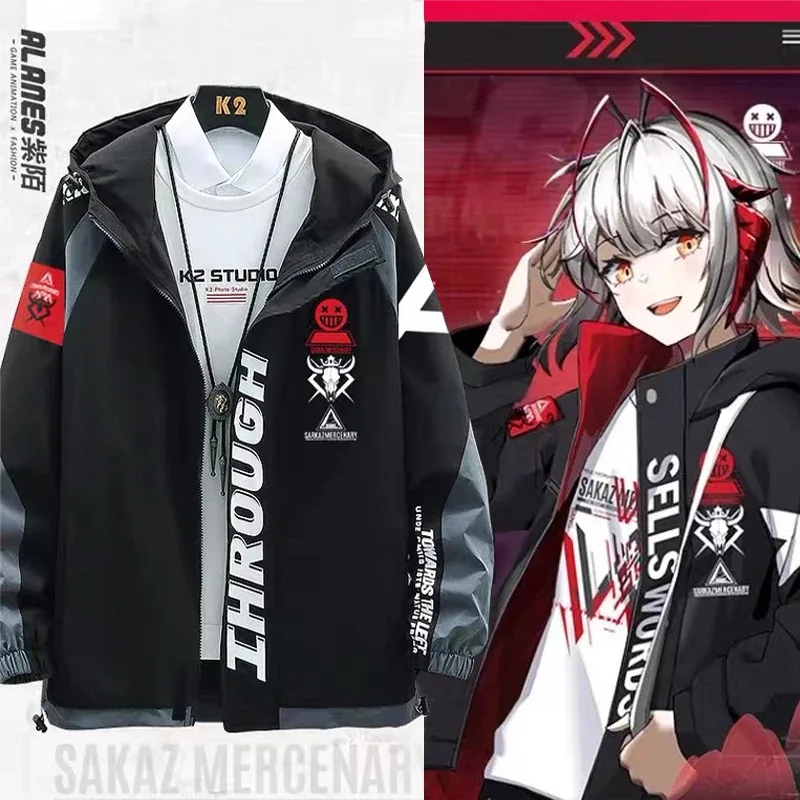 

Arknights W Casual Hooded Coat Game Cosplay Unisex Autumn Winter Harajuku Long Sleeve Fashion Loose Jacket Tops Couple Jacket