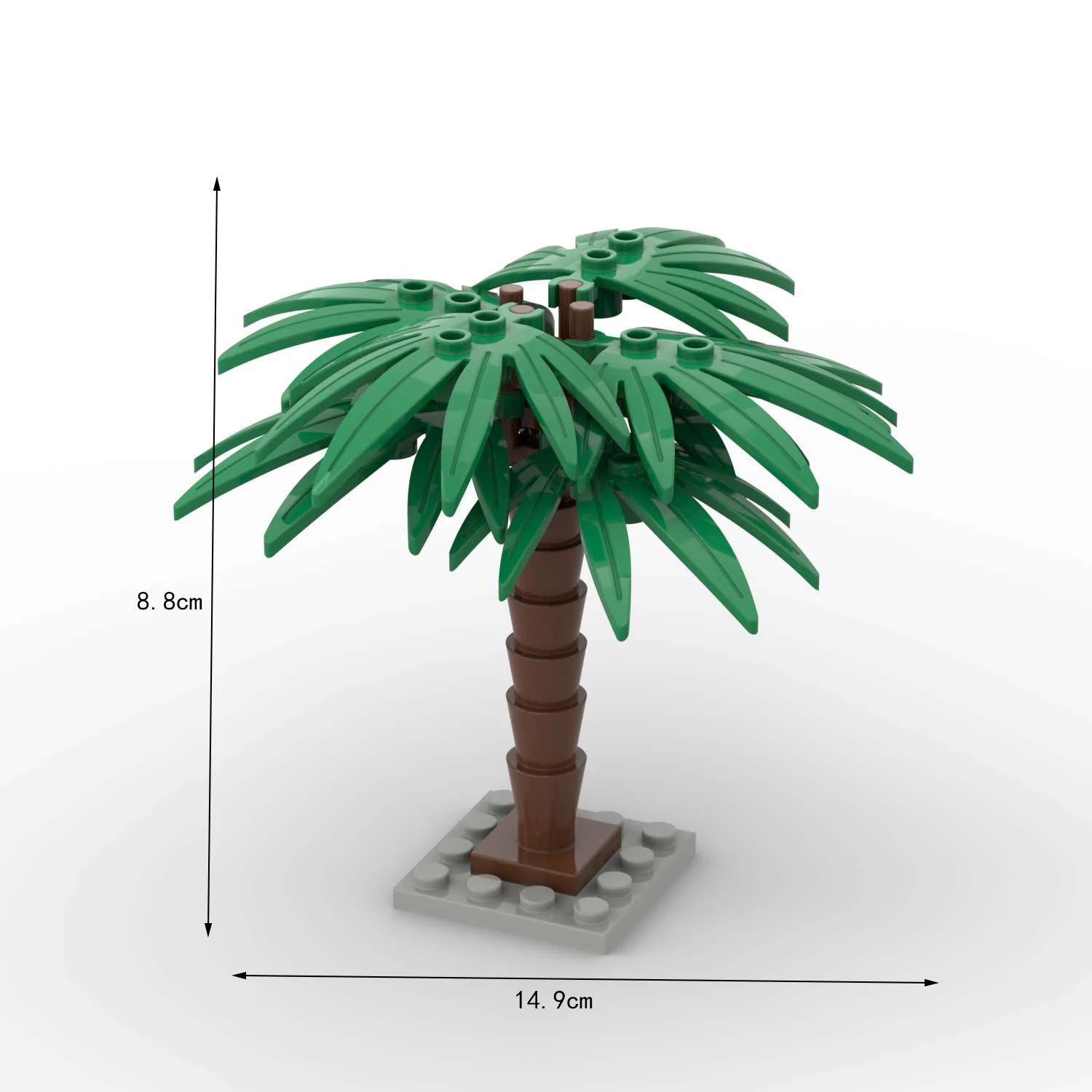 MOC Building Block Models Urban Greenery Creative Big Tree DIY Street Decorations Small Trees on Roads Gift for Builders