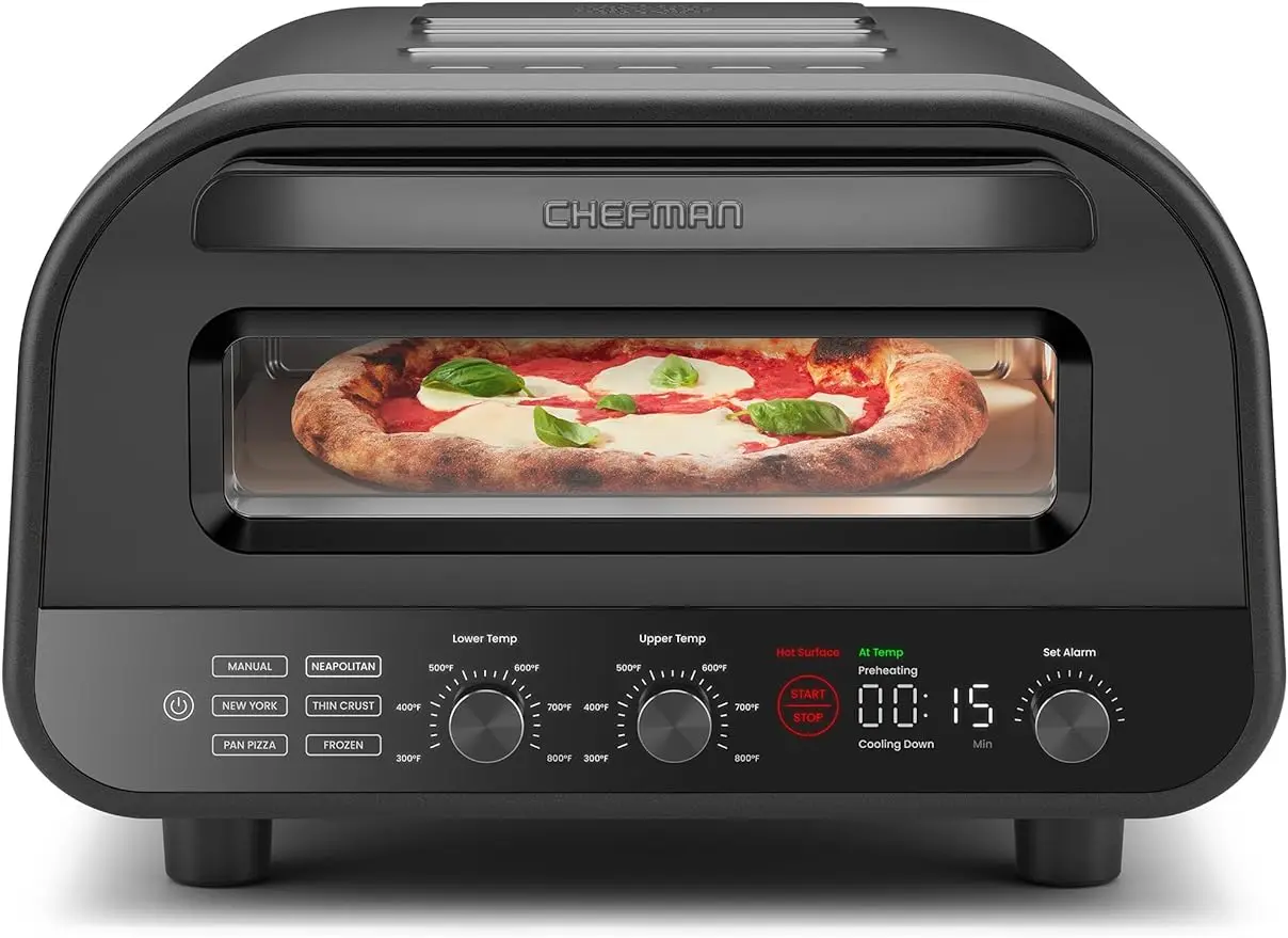 

CHEFMAN Indoor Pizza Oven - Makes 12 Inch Pizzas in Minutes, Heats up to 800°F - Countertop Electric Pizza Maker with