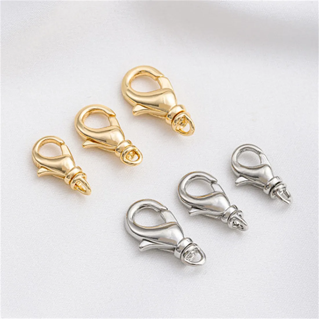 Universal Swivel Buckle 14K Gold Color Turning Lobster Clasp Handmade DIY Bracelet Necklace Jewelry Finishing Spring Buckle